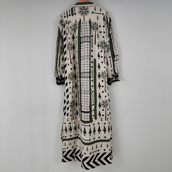 Shane Falguni peacock dress small long sleeve graphic - Picture 12 of 16